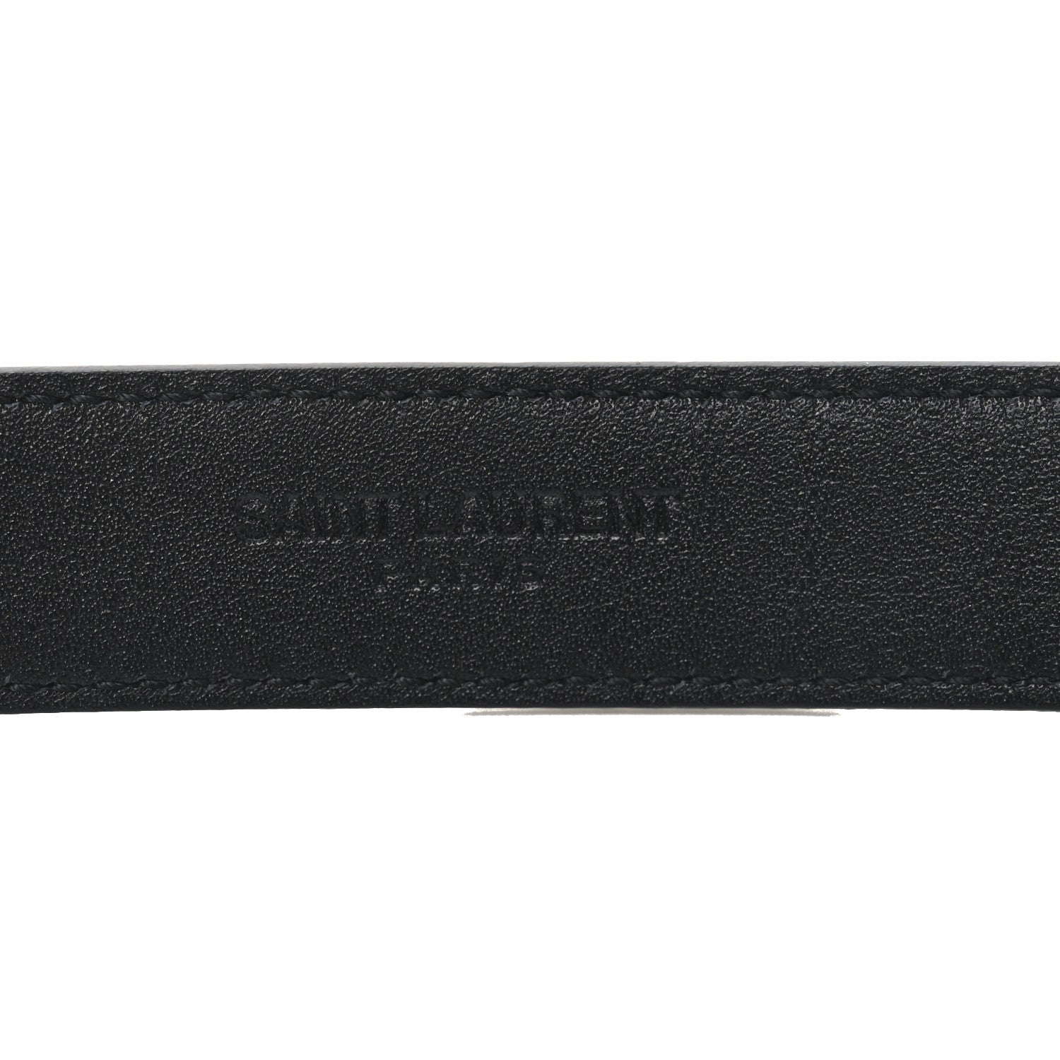 Saint Laurent Smooth Calfskin Monogram Square Buckle Belt 90 36 Black 4 of 5