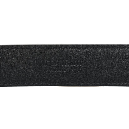 Saint Laurent Smooth Calfskin Monogram Square Buckle Belt 90 36 Black 4 of 5