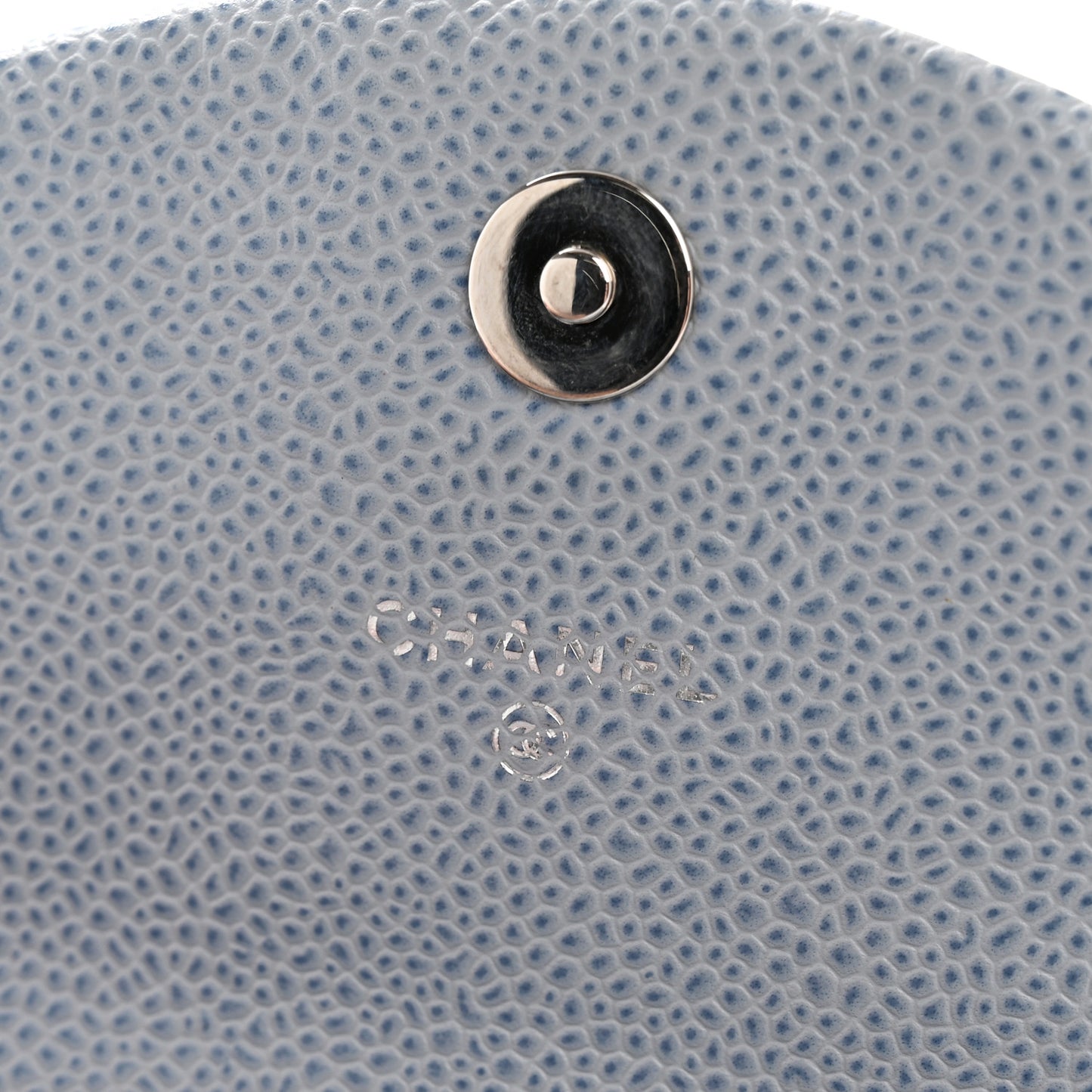 Caviar Half Moon Wallet On Chain WOC Light Blue