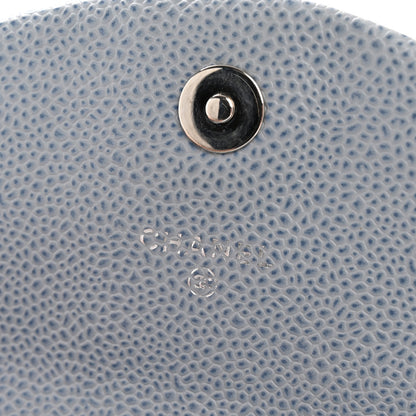 Chanel Caviar Half Moon Wallet On Chain WOC Light Blue 6 of 11
