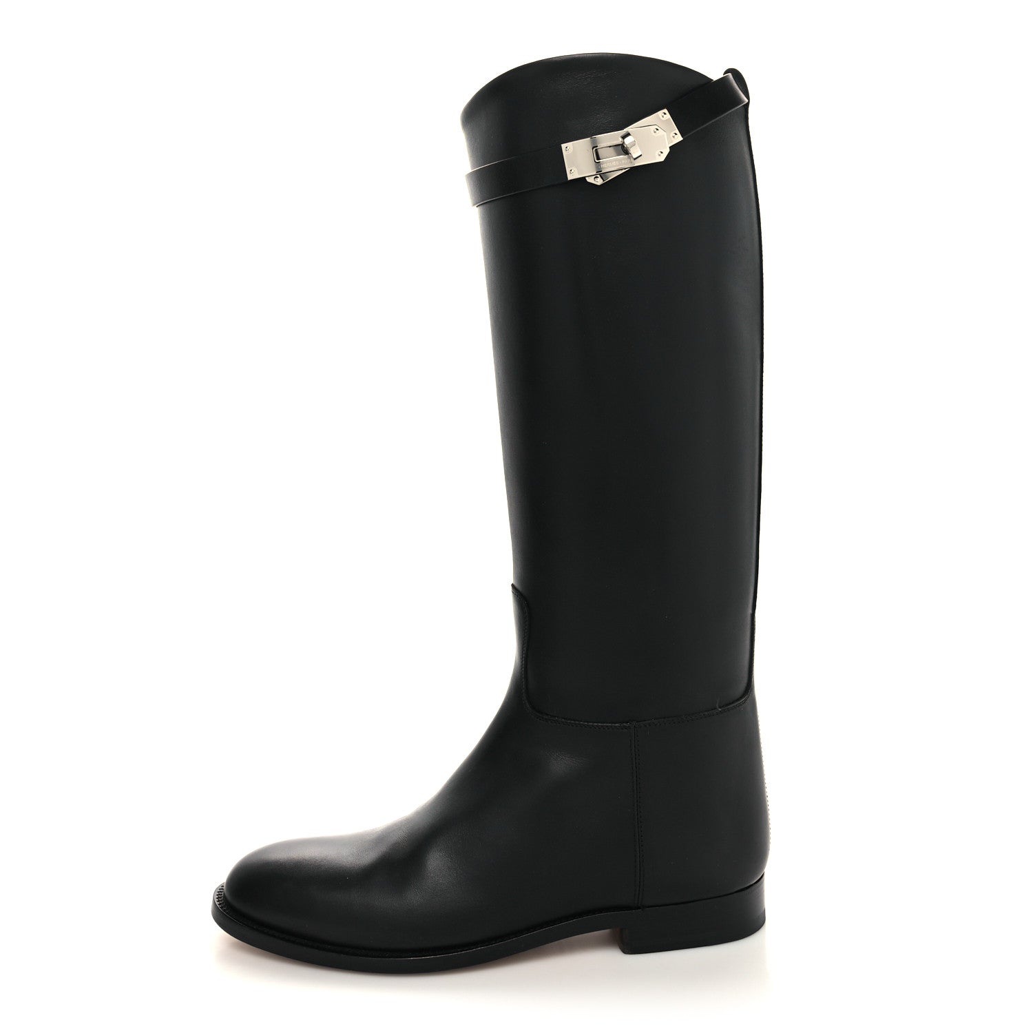 Hermes Box Kelly Jumping Boots 38.5 Black 1 of 7