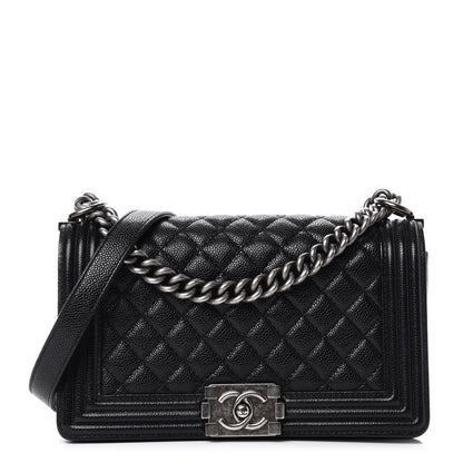Chanel Caviar Quilted Medium Boy Flap Black 1 of 12