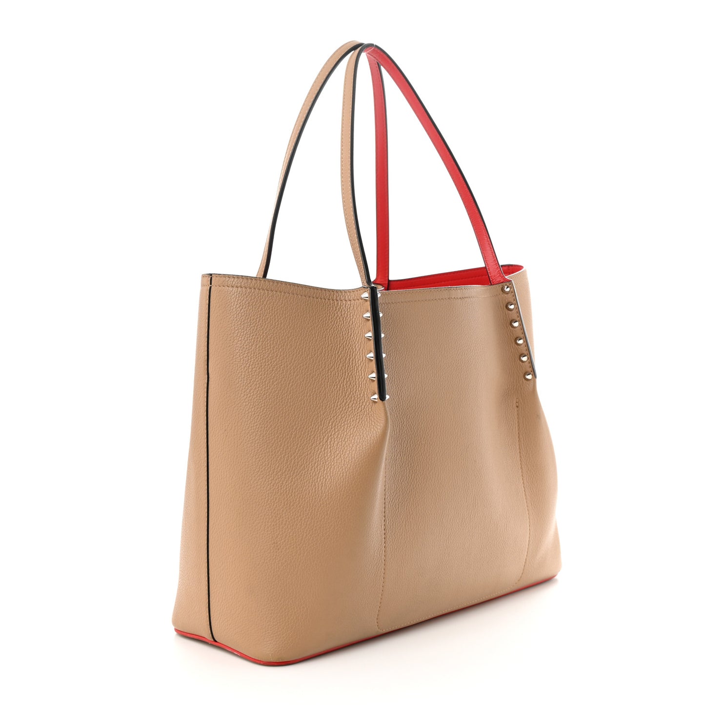 Calfskin Spiked Large Cabarock Shopper Tote Fennec