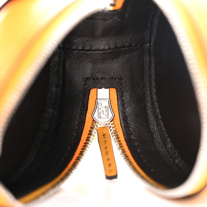 Fendi Calfskin FF 1974 Embossed Help Bag Maya Black Sunflower 3 of 5