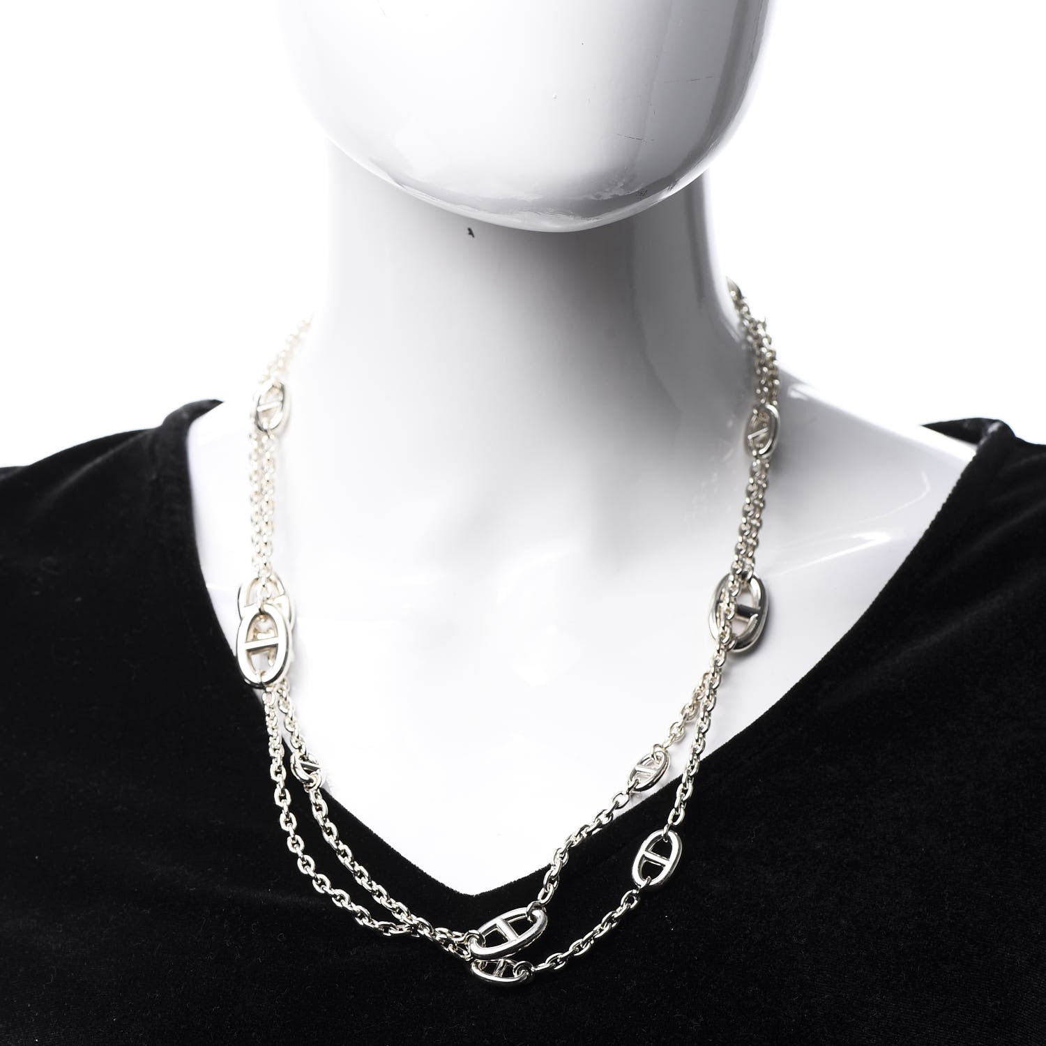 Hermes Sterling Silver Farandole Necklace 120 2 of 5