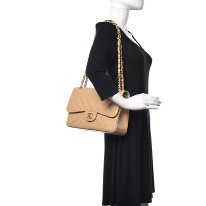 Chanel Caviar Quilted Jumbo Double Flap Beige Clair 1 of 13