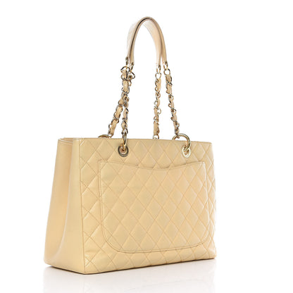Chanel Caviar Quilted Grand Shopping Tote GST Beige 3 of 24