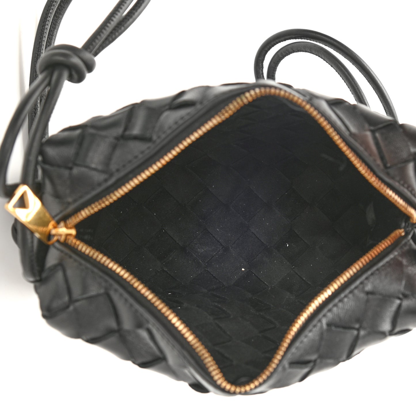 Nappa Intrecciato Mini Loop Camera Bag Black