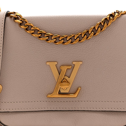 Louis Vuitton Grained Calfskin Lockme Chain Bag Greige 7 of 9