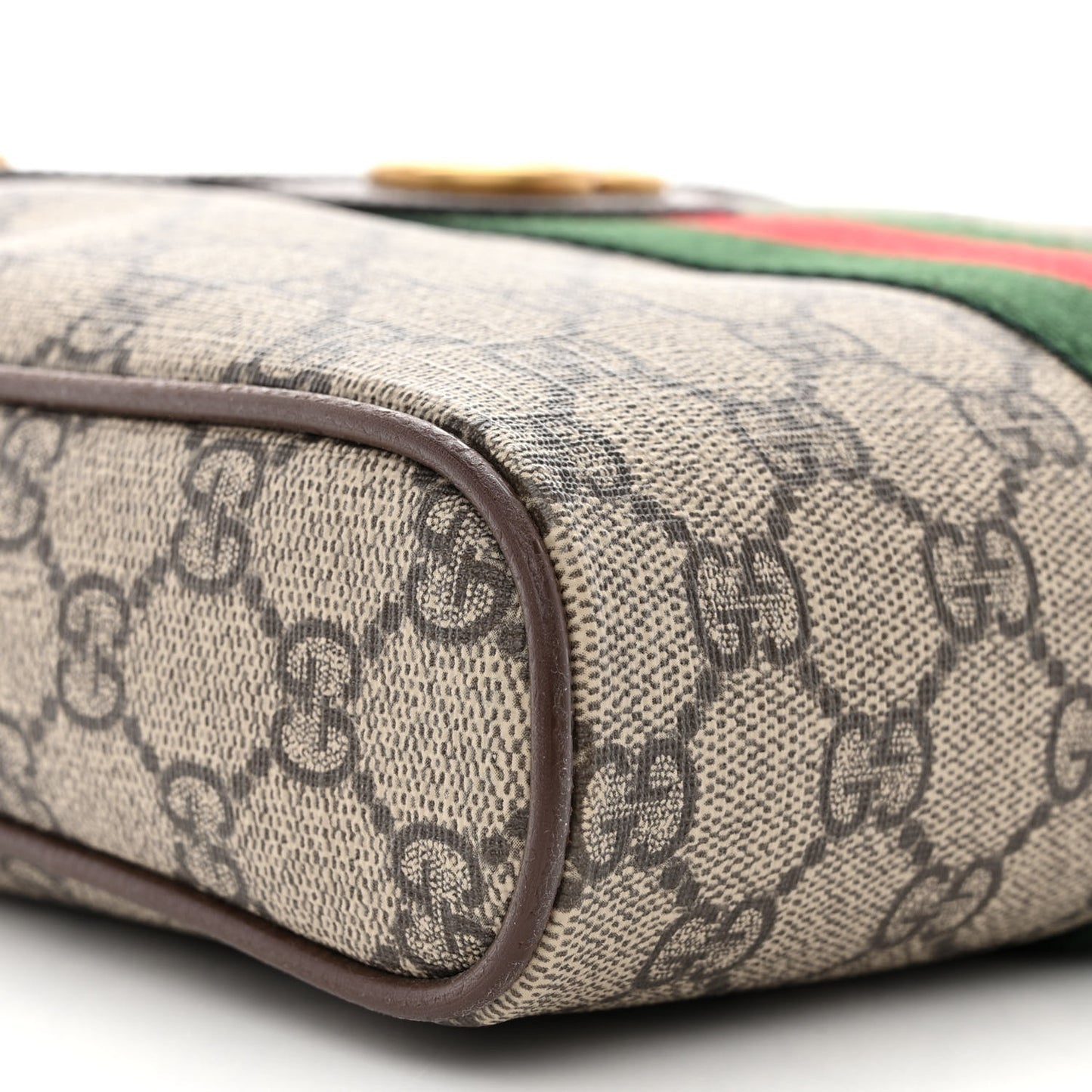 GG Supreme Monogram Web Small Ophidia Messenger Bag Brown