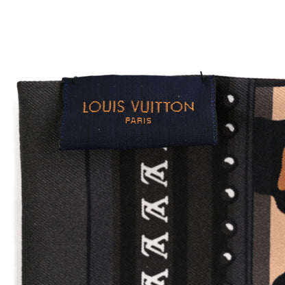 Louis Vuitton Silk Monogram LV World Bandeau Brown 2 of 3