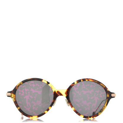 Christian Dior Acetate Leaf Print Umbrage Round Sunglasses Pink Foliage 3 of 7