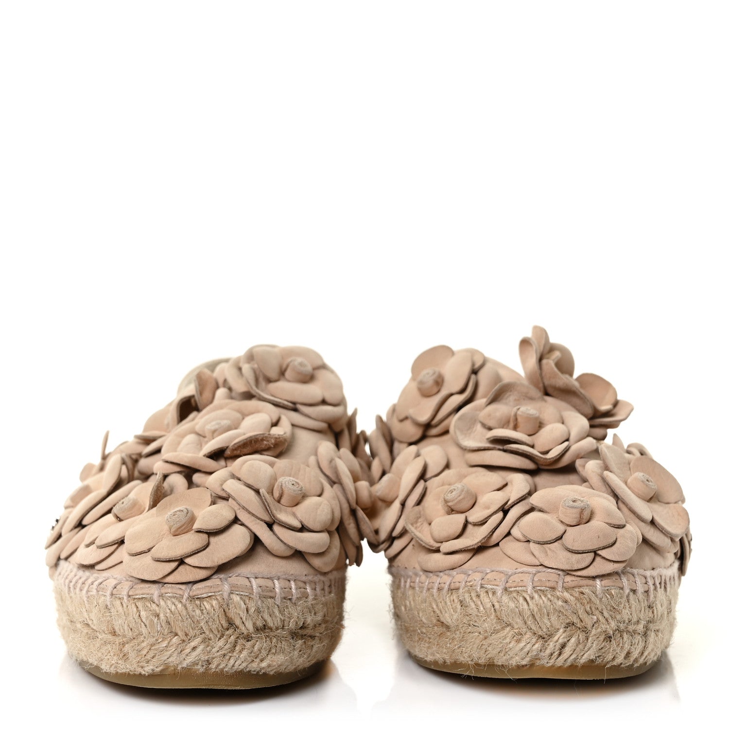 Chanel Suede Camellia CC Espadrilles 37 Pink 2 of 9