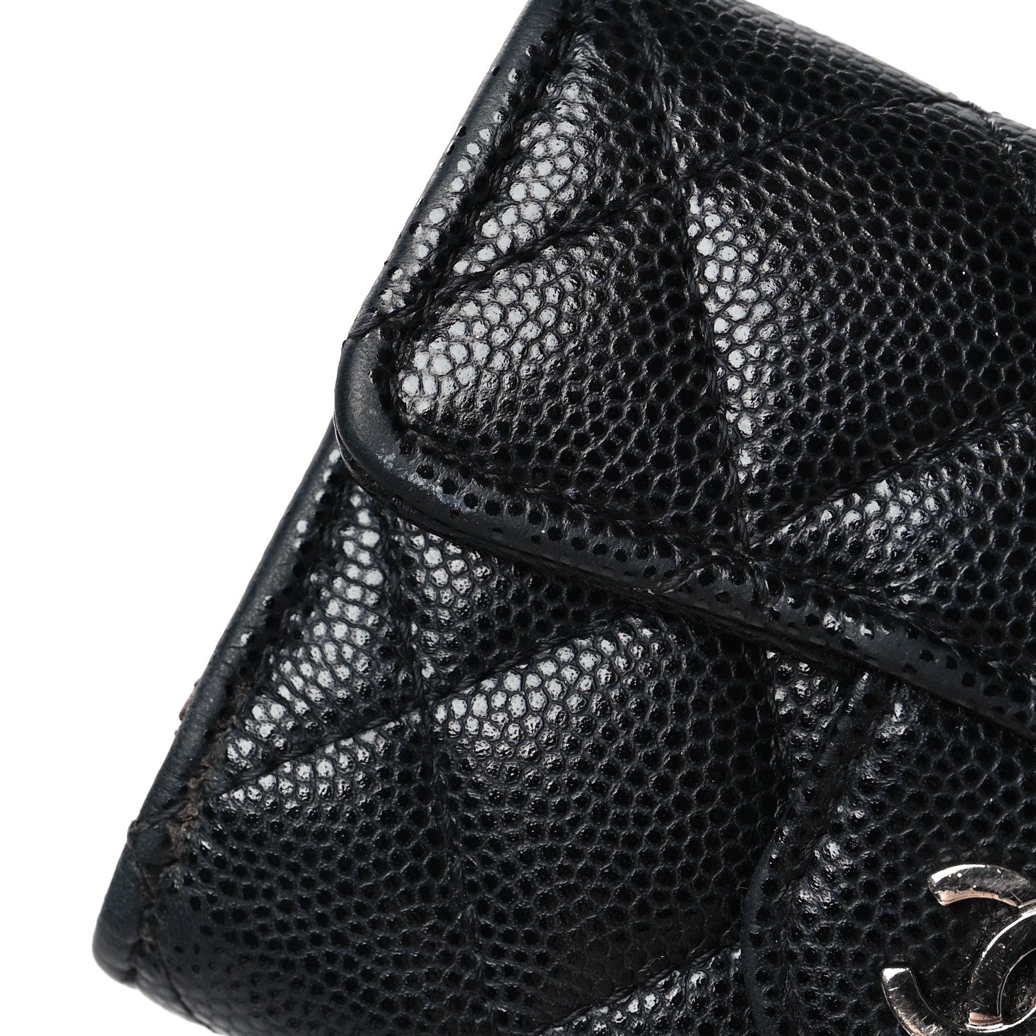 Chanel Caviar Quilted Classic 4 Key Holder Wallet Black 15 of 16