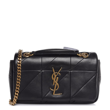 Saint Laurent Lambskin Patchwork Monogram Small Jamie Black 1 of 8