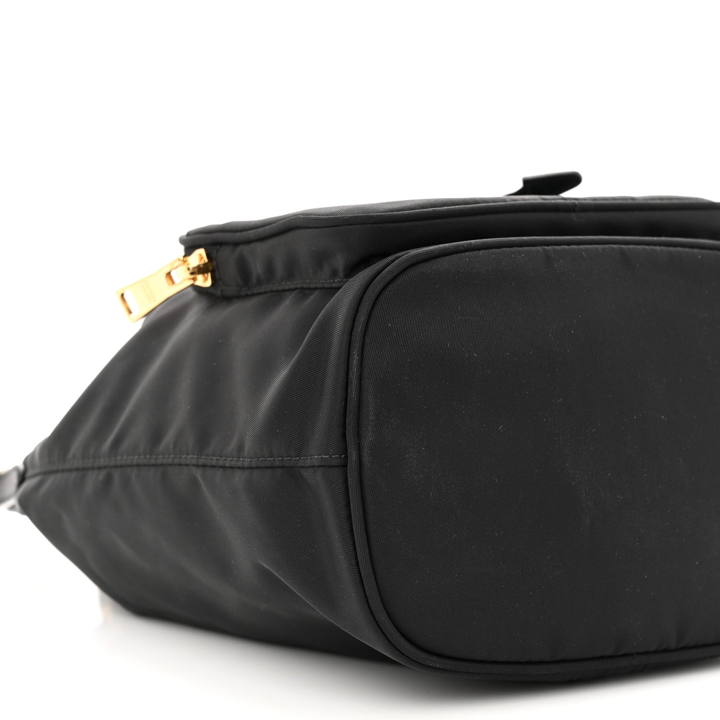 Saffiano Tessuto Nylon Mini Bucket Crossbody Bag Black