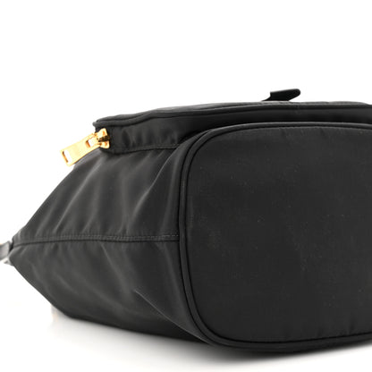 Prada Saffiano Tessuto Nylon Mini Bucket Crossbody Bag Black 10 of 11