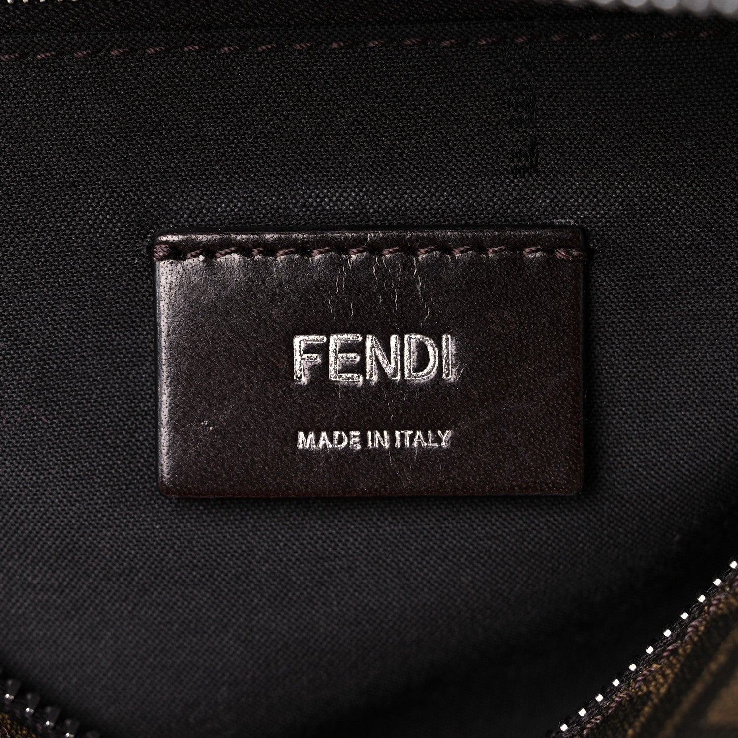 Fendi Glazed Fabric Vitello King FF 1974 Diagonal Belt Bag Tobacco Moro Cuoio 6 of 11