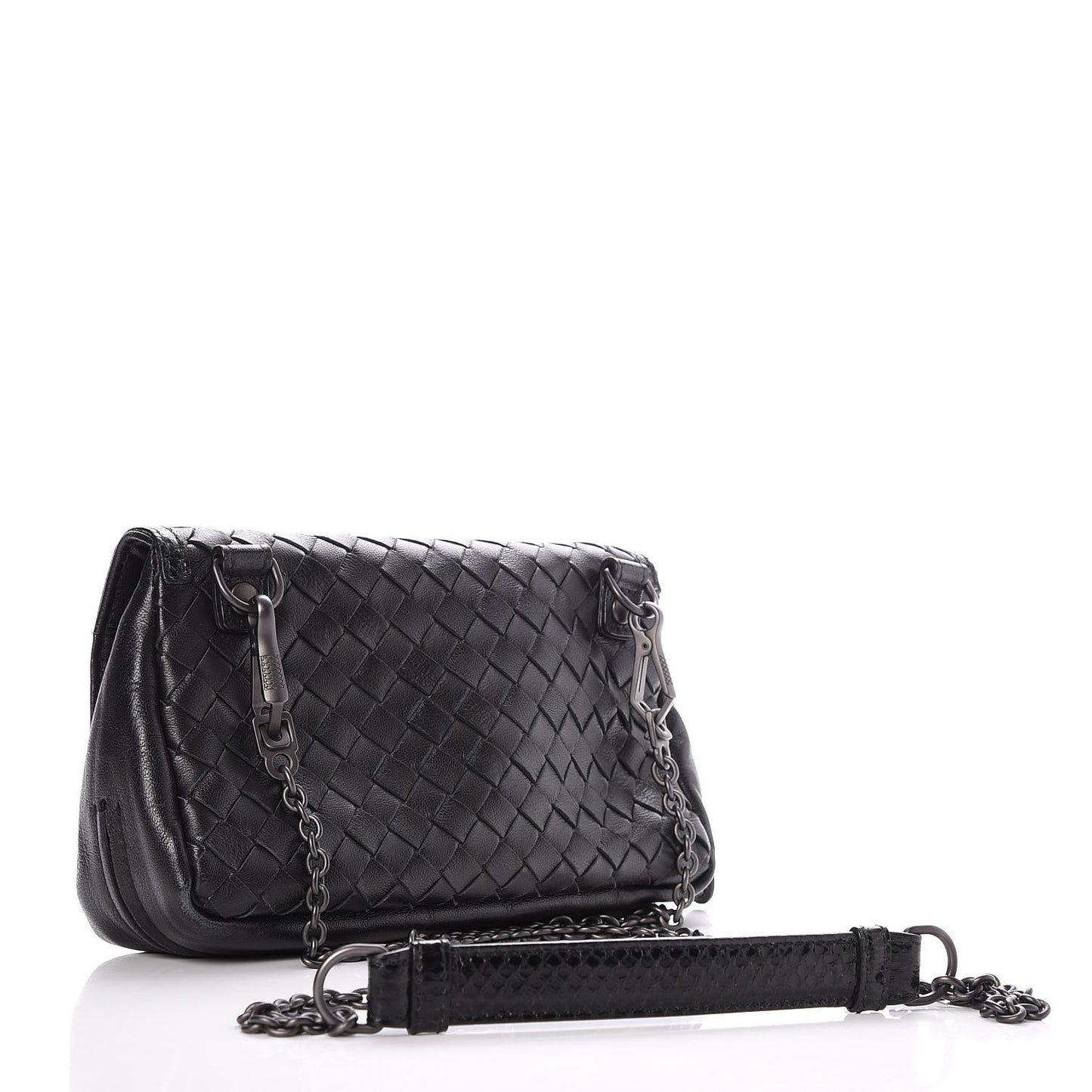 Nappa Intrecciato Ayers Small Chain Crossbody Nero Black