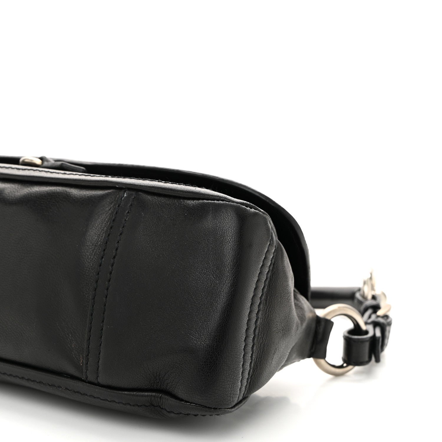 Prada Soft Calf Shoulder Bag Black 9 of 9