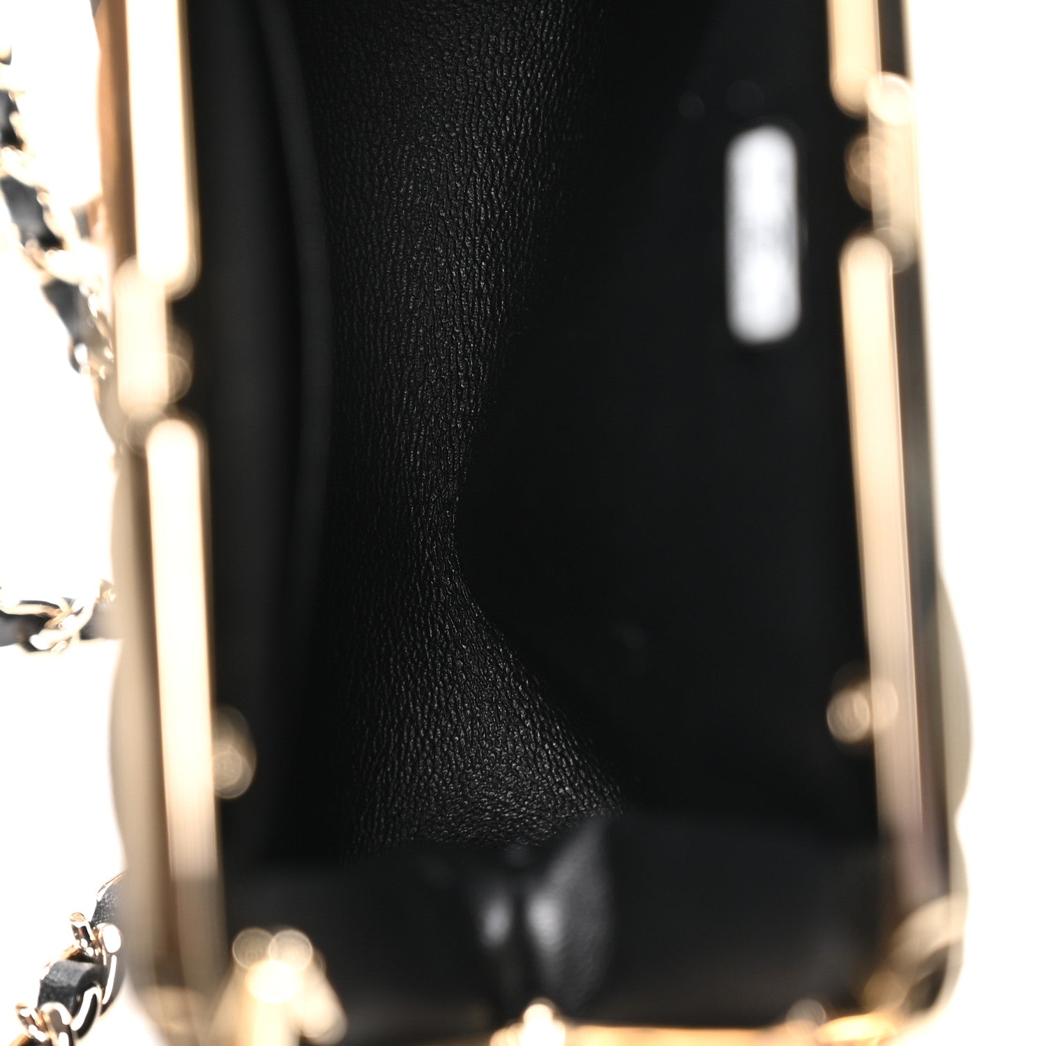 Chanel Velvet Diamante Quilted Kiss Lock Clutch Black 5 of 11