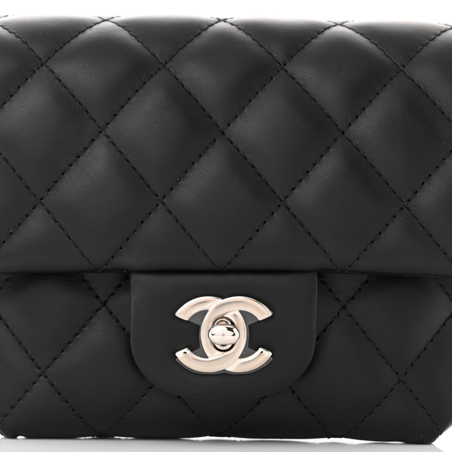 Chanel Calfskin Quilted CC Uniform Flap Belt Bag Black 9 of 11