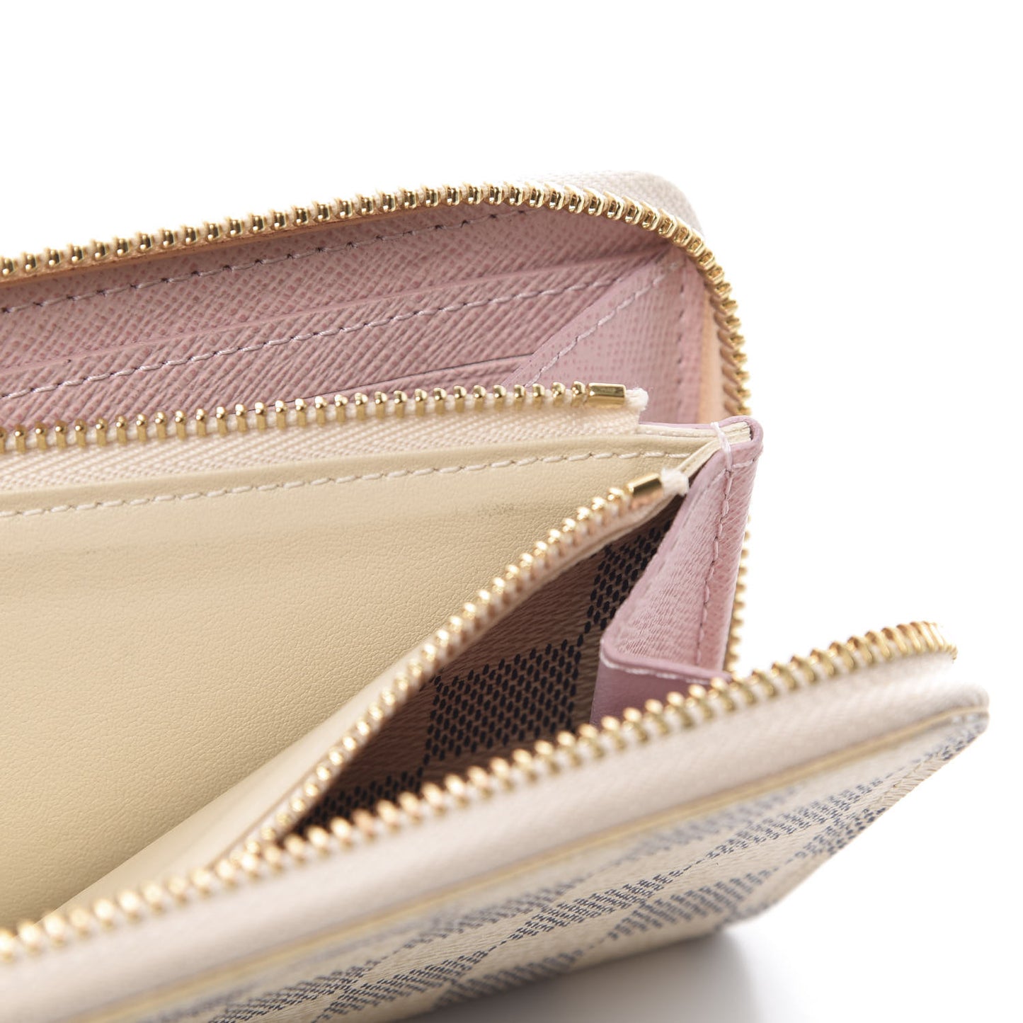 Damier Azur Clemence Wallet Rose Ballerine