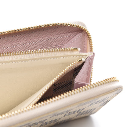 Louis Vuitton Damier Azur Clemence Wallet Rose Ballerine 9 of 11