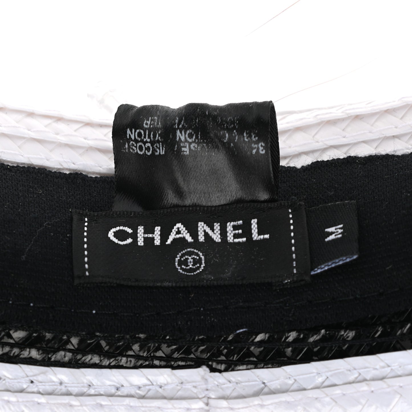 Straw Cotton CC Visor M Black White