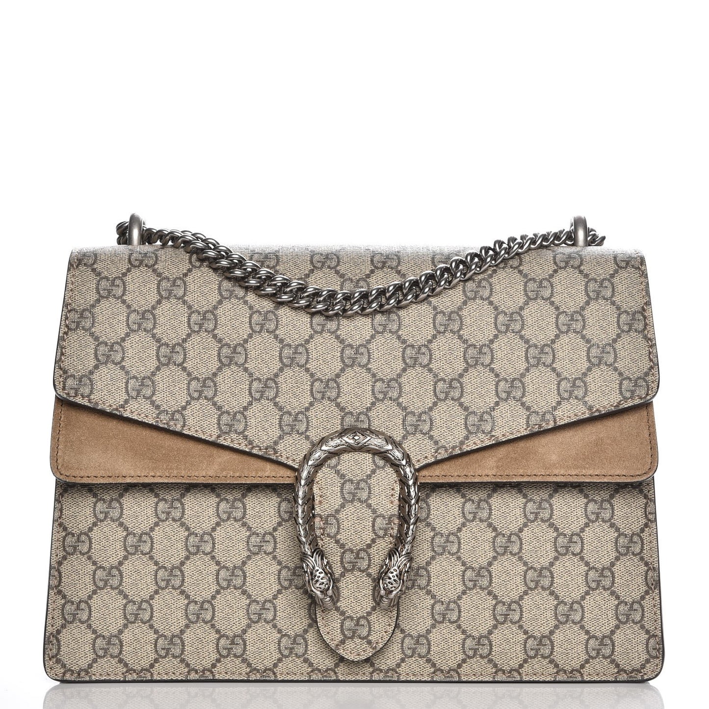 GG Supreme Monogram Medium Dionysus Shoulder Bag Taupe