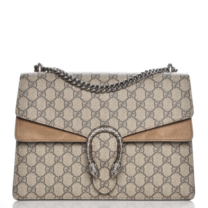 Gucci GG Supreme Monogram Medium Dionysus Shoulder Bag Taupe 1 of 9