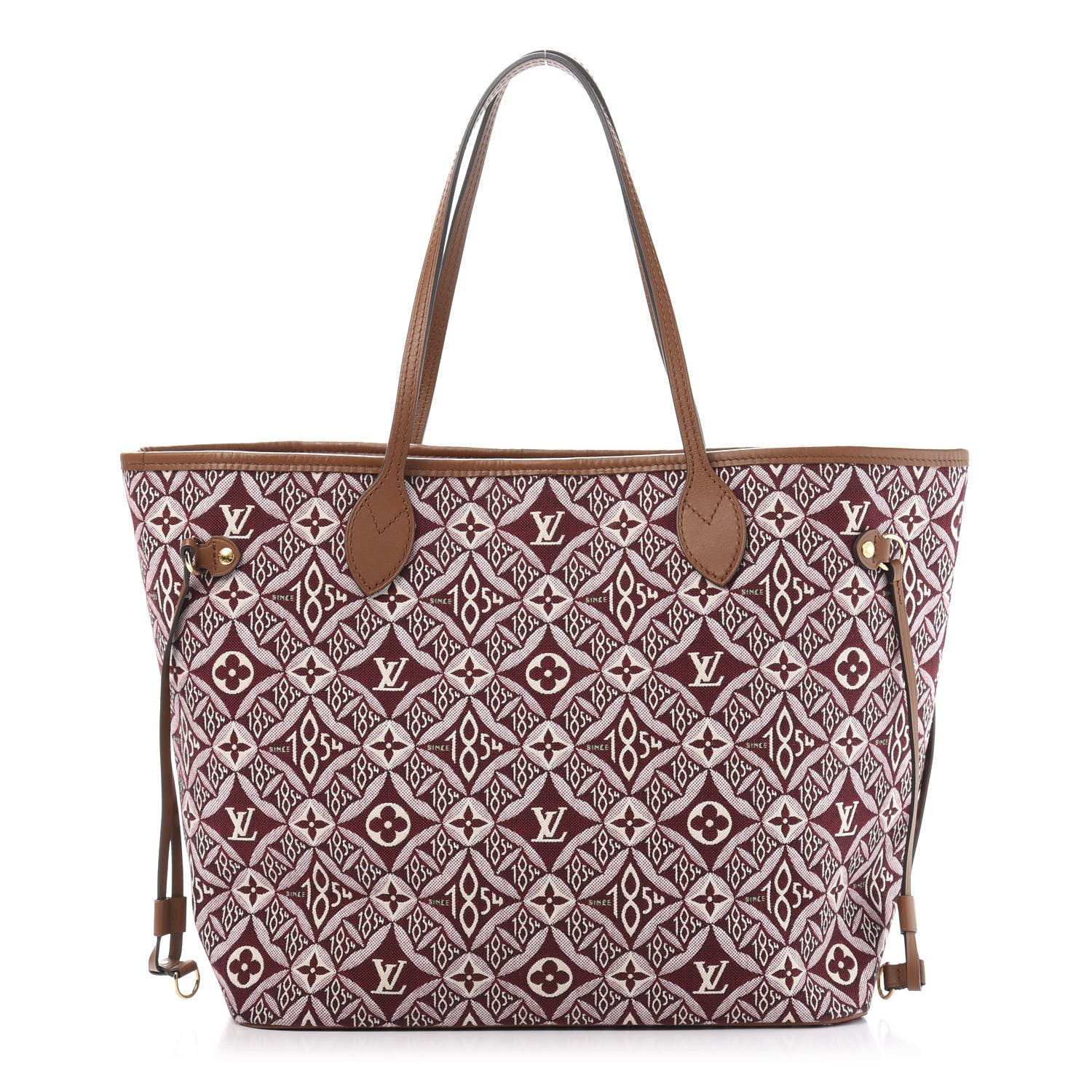 Louis Vuitton Jacquard Since 1854 Neverfull MM Bordeaux 3 of 14