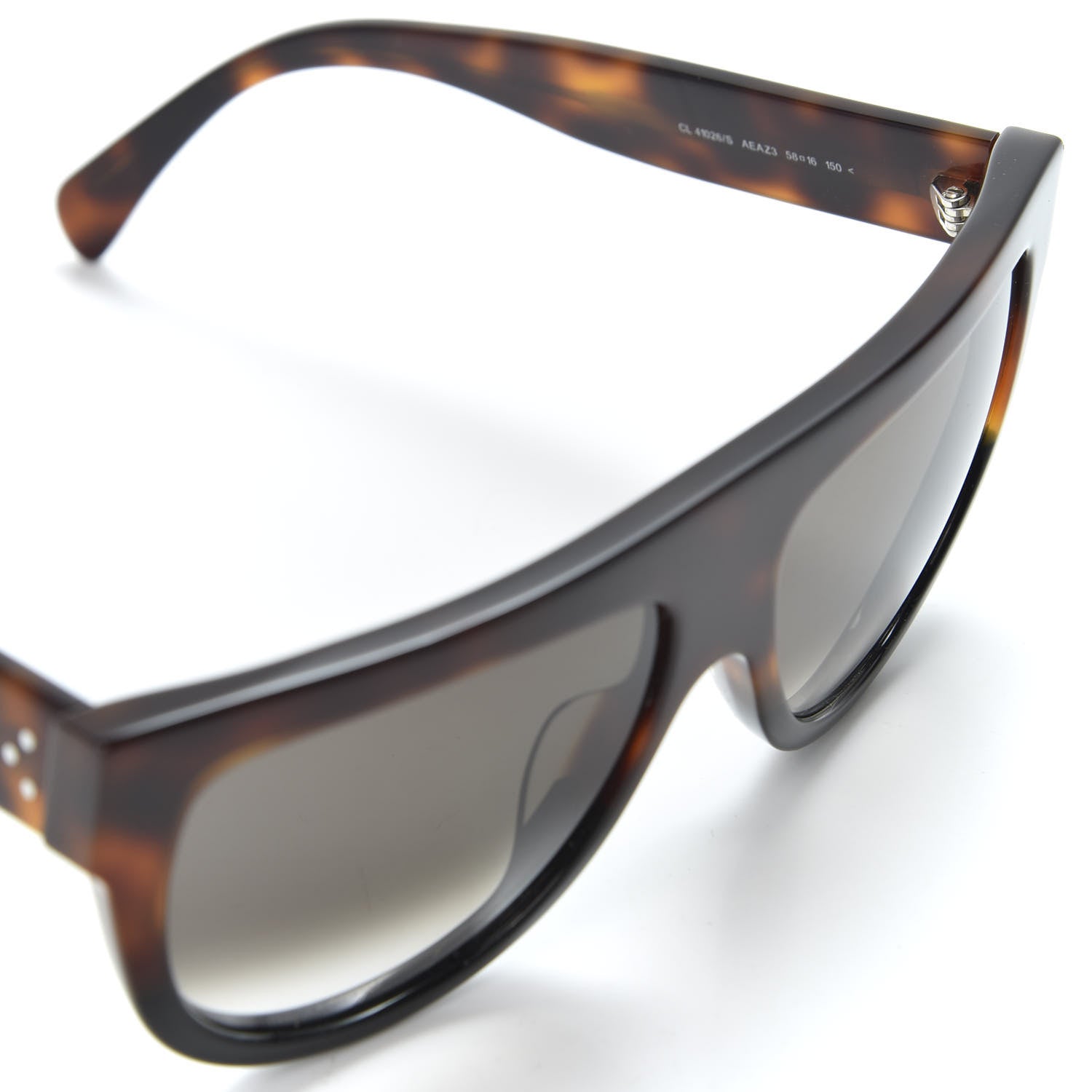 Celine Shadow Sunglasses CL 41026/S Havana Black 6 of 7