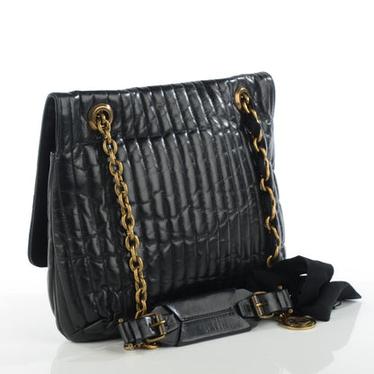 Lanvin Calfskin Quilted Medium Happy Shoulder Bag Black 3 of 6