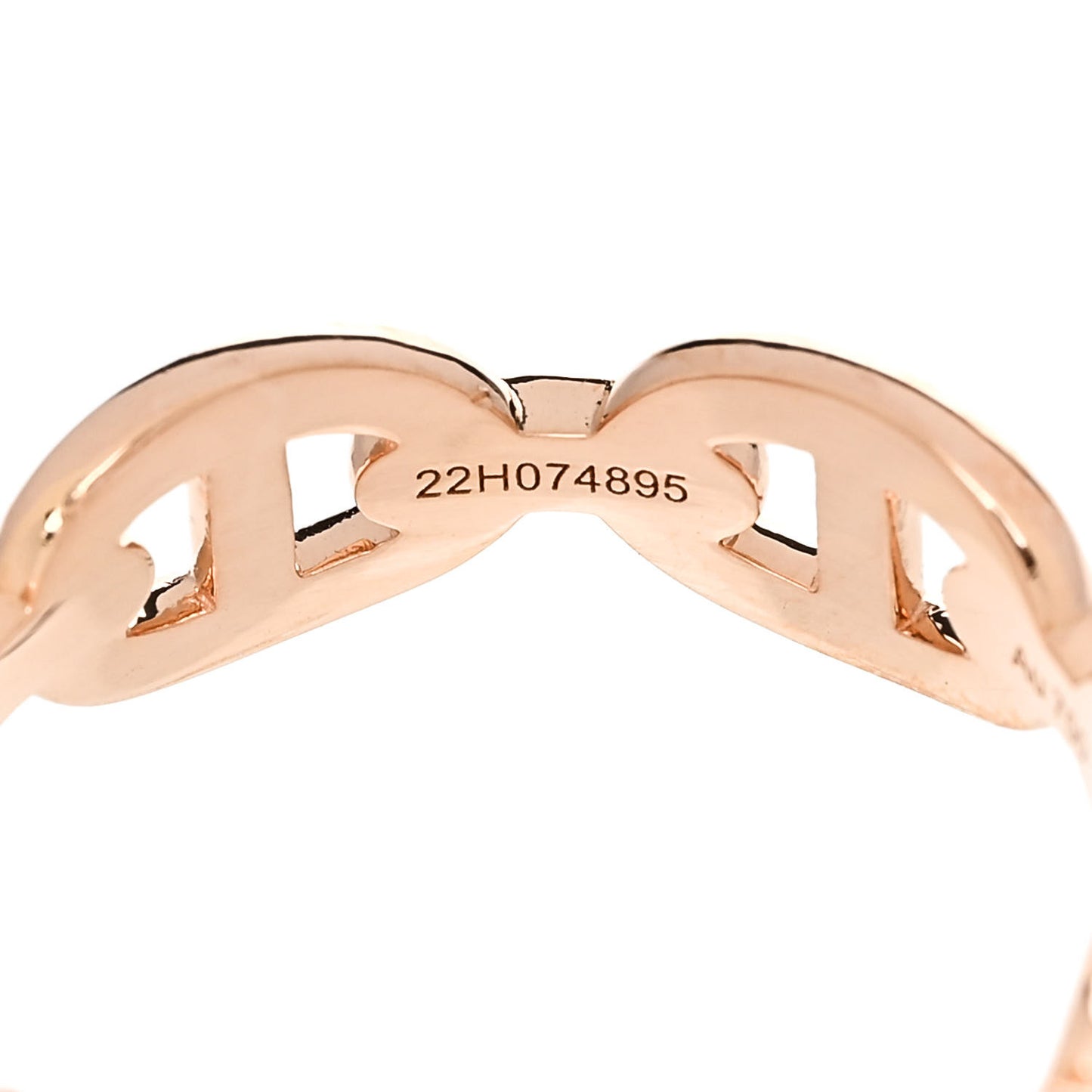18K Rose Gold PM Chaine d'Ancre Enchainee Ring 53 6.5