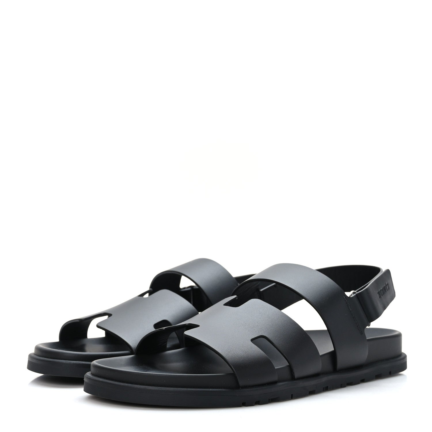 Hermes Calfskin Mens Genius Sandals 43 Black 3 of 9