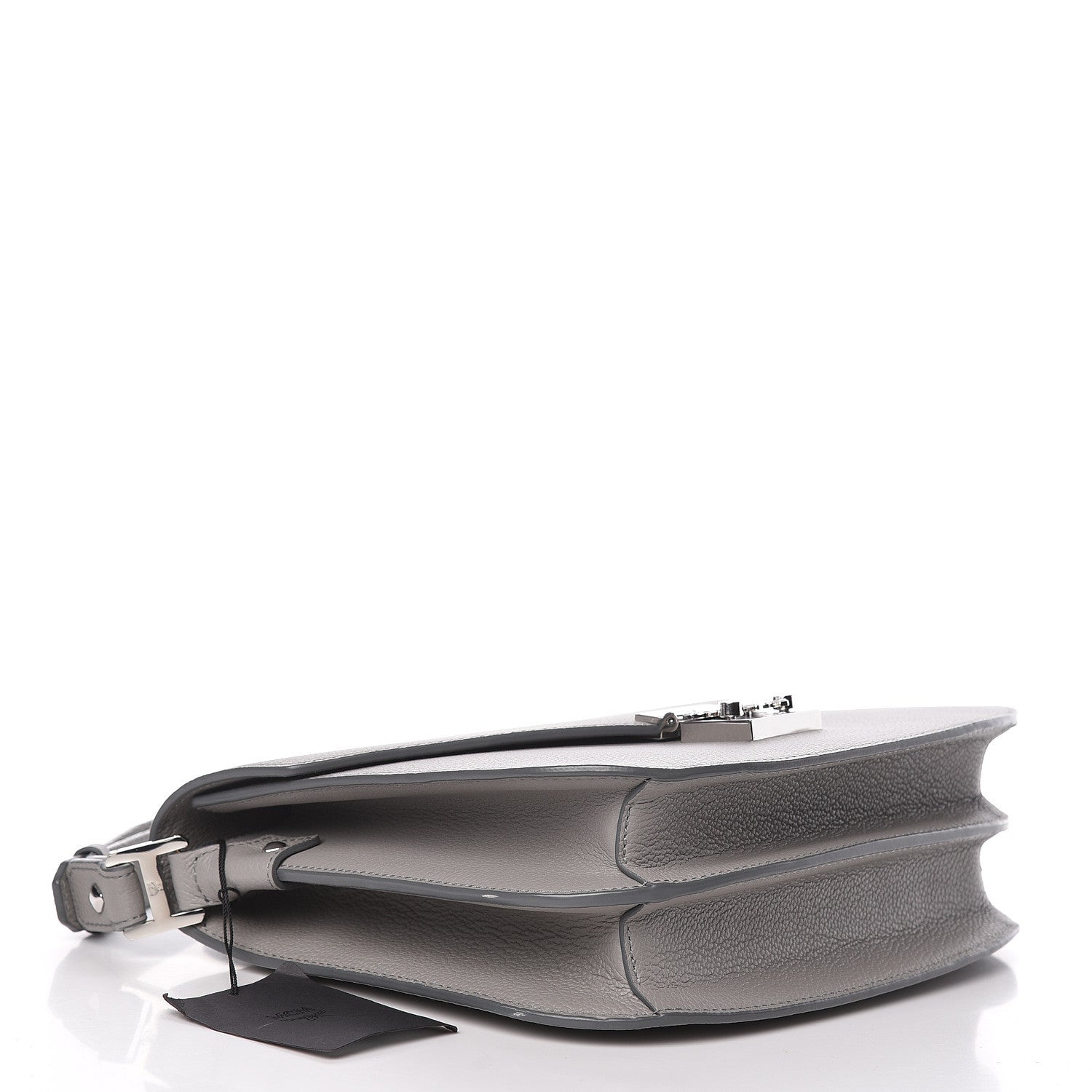 MCM Grained Calfskin Patricia Park Avenue Crossbody Bag Arch Grey 4 of 11