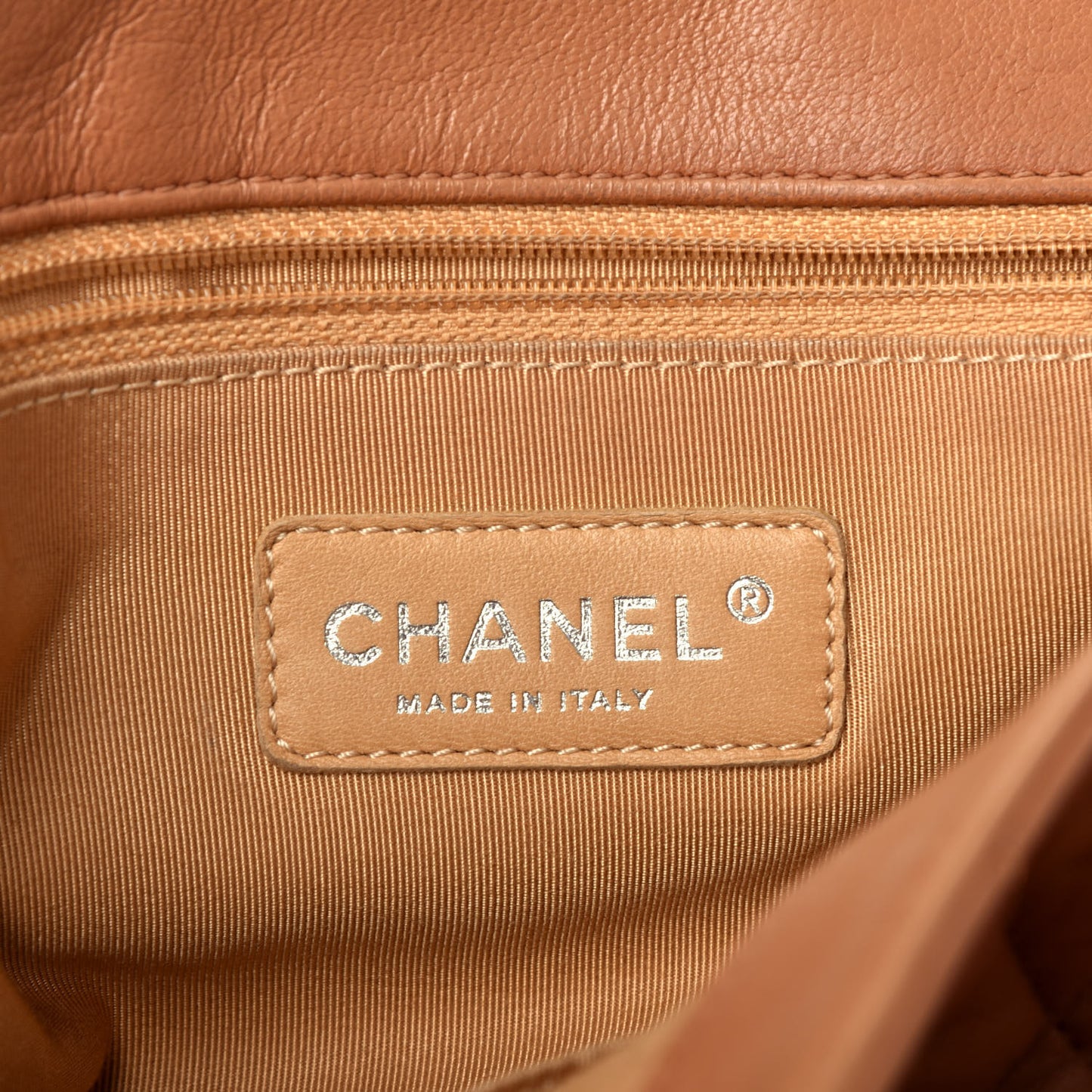 Washed Lambskin Chain Around Maxi Flap Bag Dark Beige