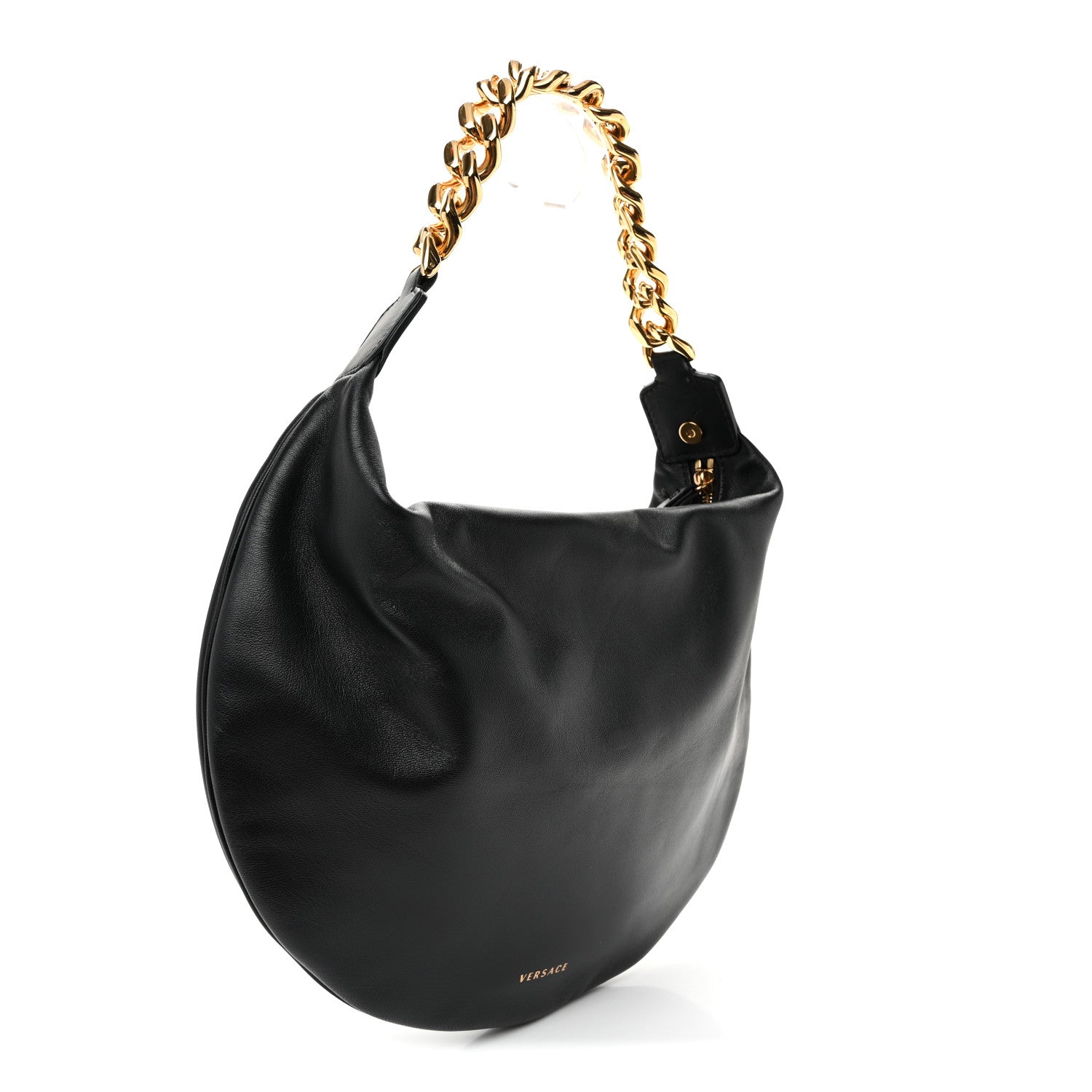 Versace Calfskin La Medusa Chain Hobo Black 3 of 10