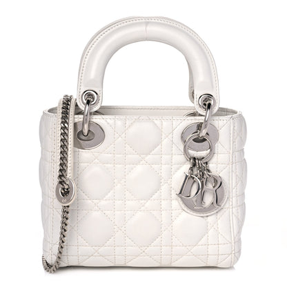 Christian Dior Lambskin Cannage Mini Lady Dior White 1 of 14