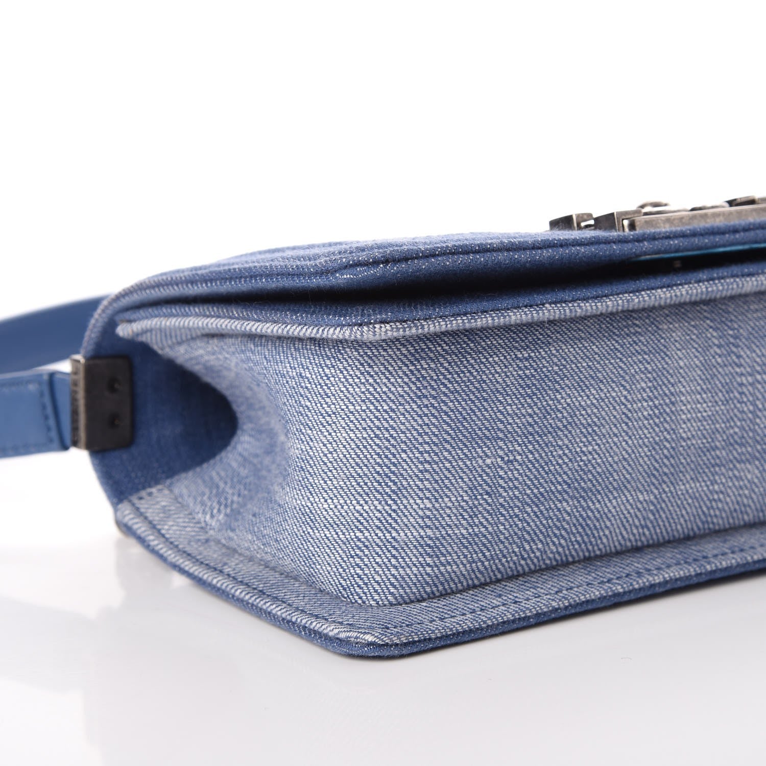 Chanel Denim Chevron Small Boy Flap Light Blue 5 of 14