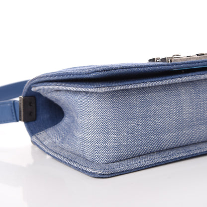 Chanel Denim Chevron Small Boy Flap Light Blue 5 of 14