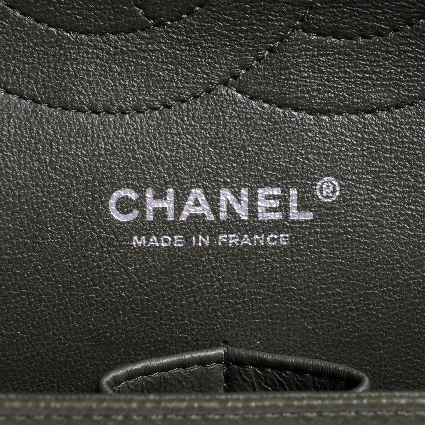 Caviar Jumbo Double Flap Dark Green