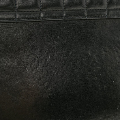 Chanel Lambskin Chocolate Bar Accordion Mademoiselle Flap Black 13 of 14