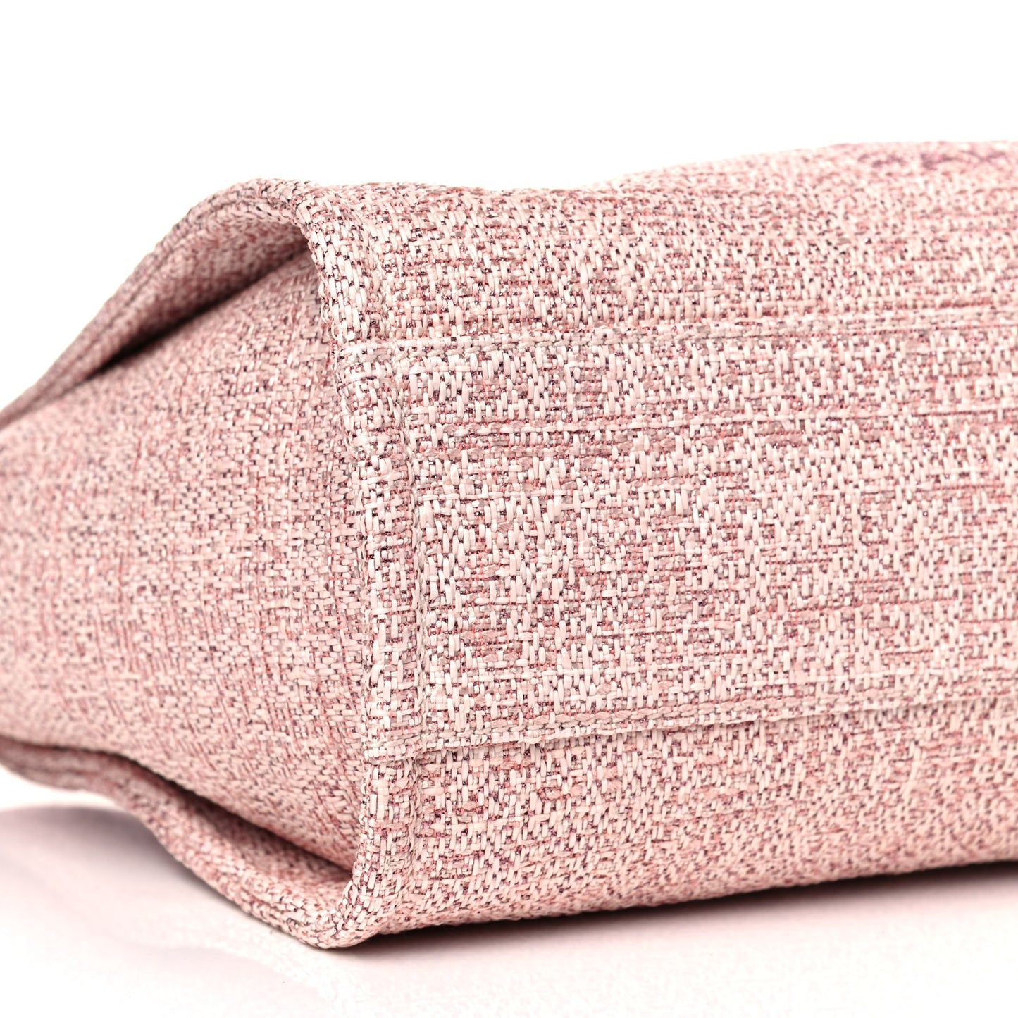 Lurex Boucle Small Deauville Tote Pink