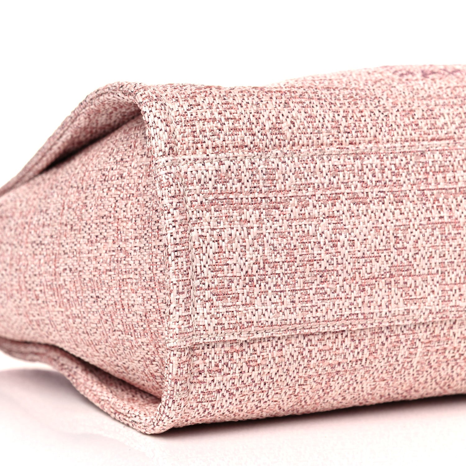 Chanel Lurex Boucle Small Deauville Tote Pink 9 of 11