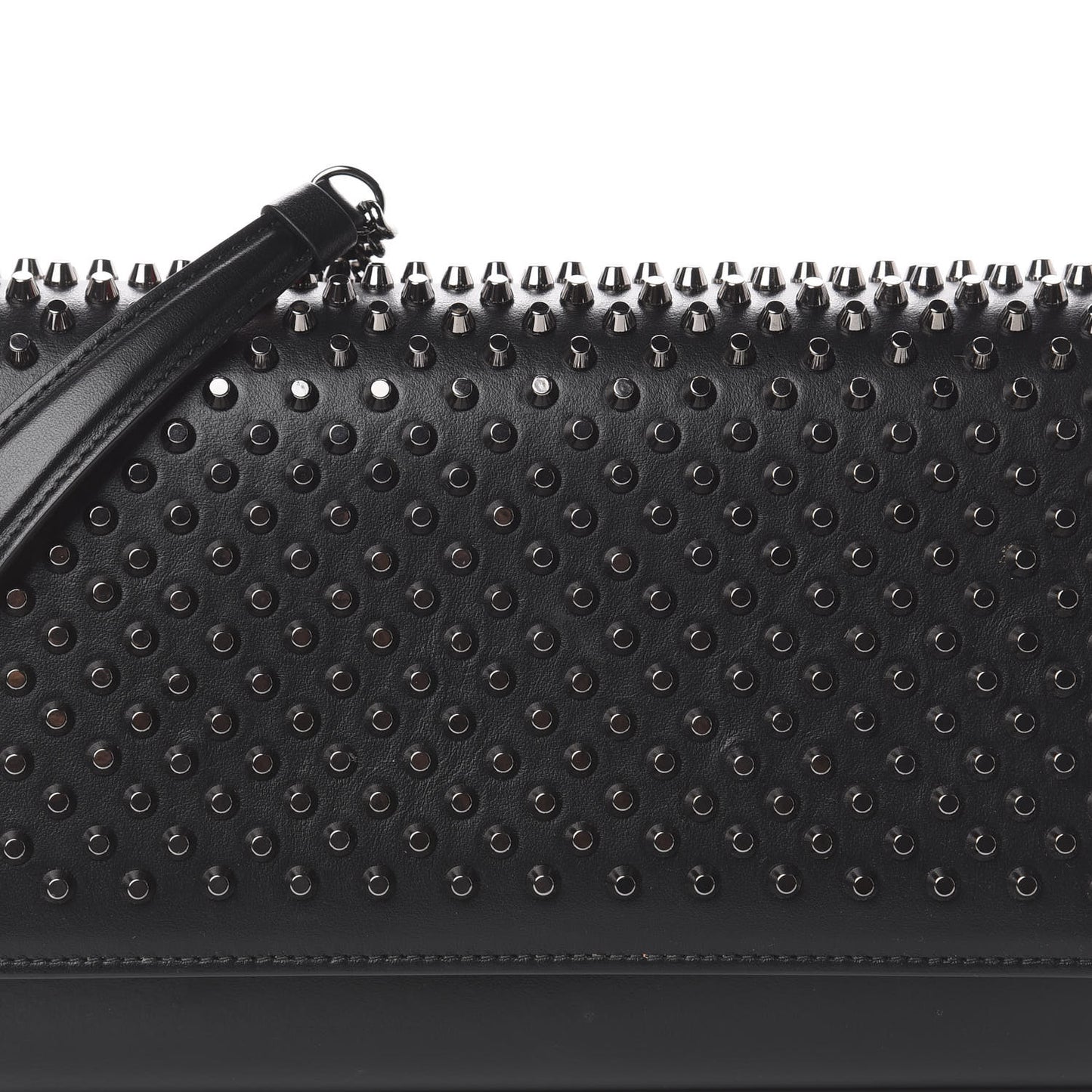 Calfskin Patent Spikes Paloma Clutch Black