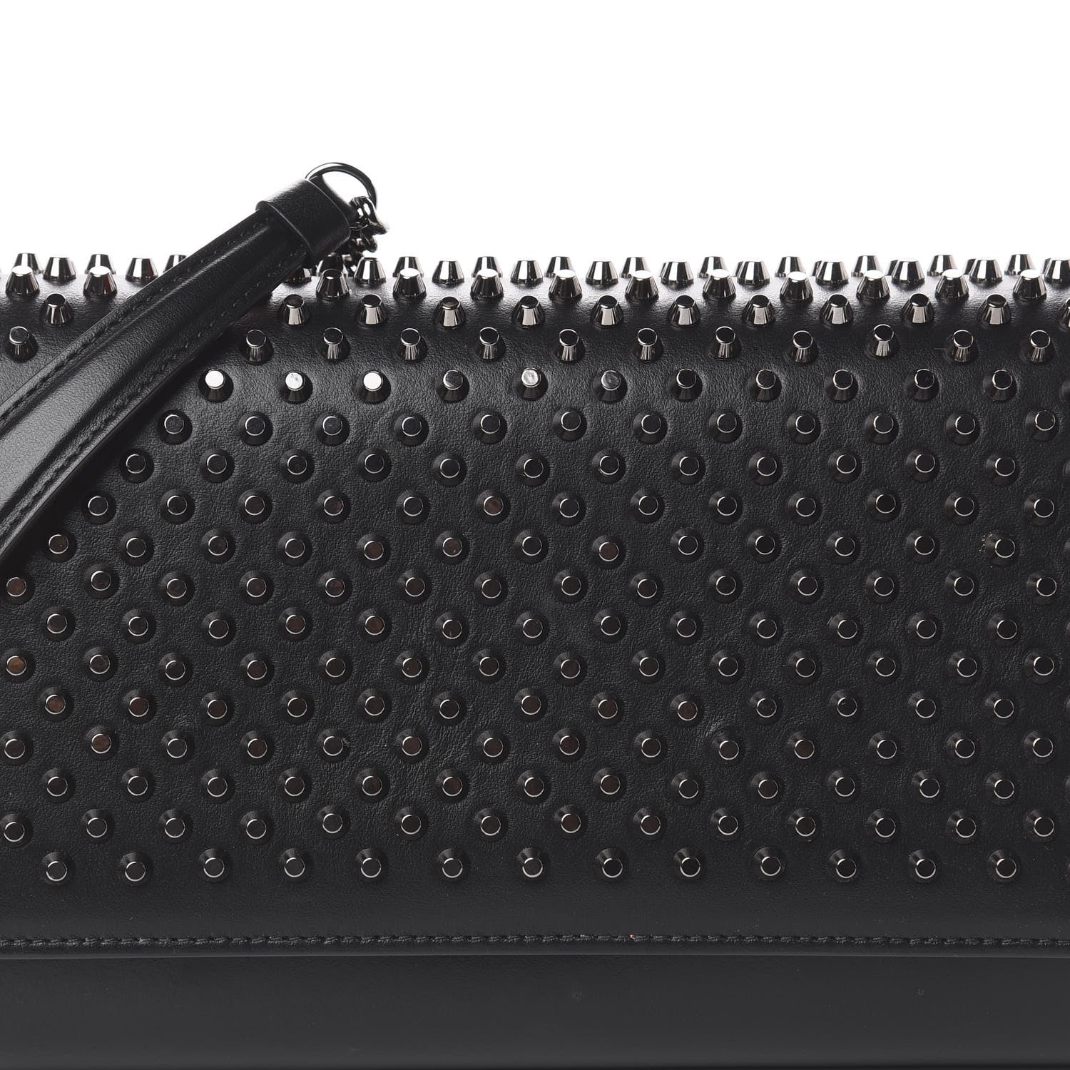 Christian Louboutin Calfskin Patent Spikes Paloma Clutch Black 8 of 8