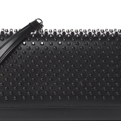 Christian Louboutin Calfskin Patent Spikes Paloma Clutch Black 8 of 8
