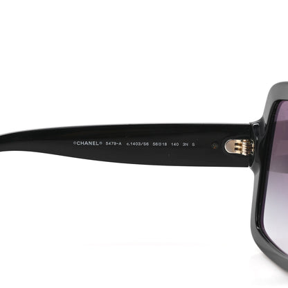 Chanel Acetate Square Strass CC Sunglasses 5479-A Black 6 of 8